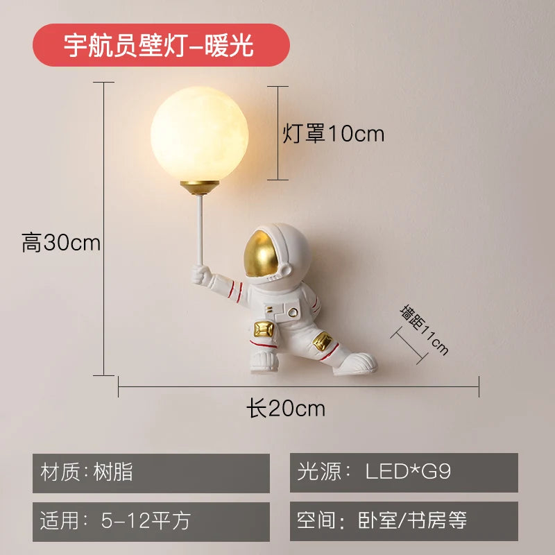 Astronaut Dual Planet Wall Lamp — two worlds, one wall, infinite wow 🚀🪐✨