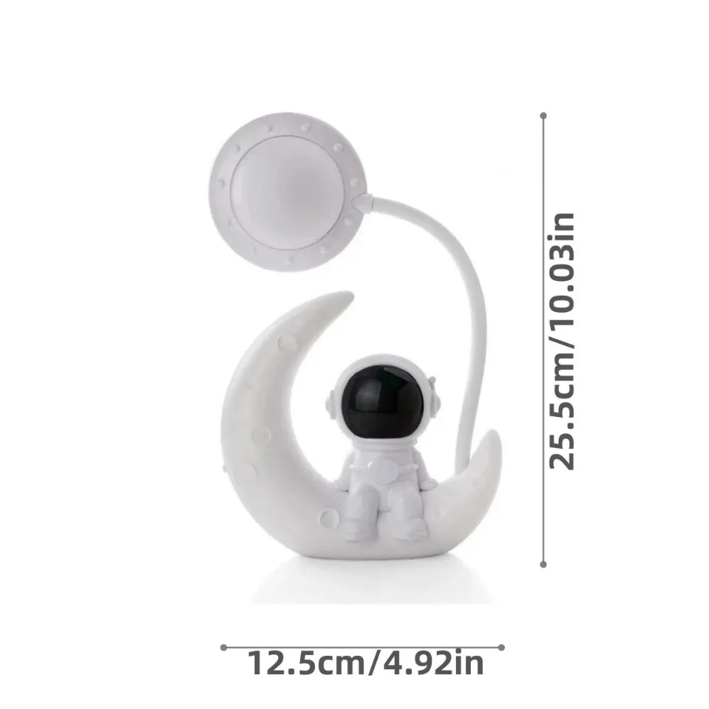 Lumibubs Astronaut Moon Desk Lamp — LED Study Light & Night Light for Kids Bedroom