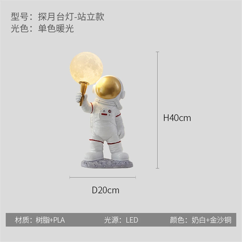 Astronaut Moon Table Lamp — a tiny spaceman, a glowing moon, and a whole lot of charm 🚀🌕✨