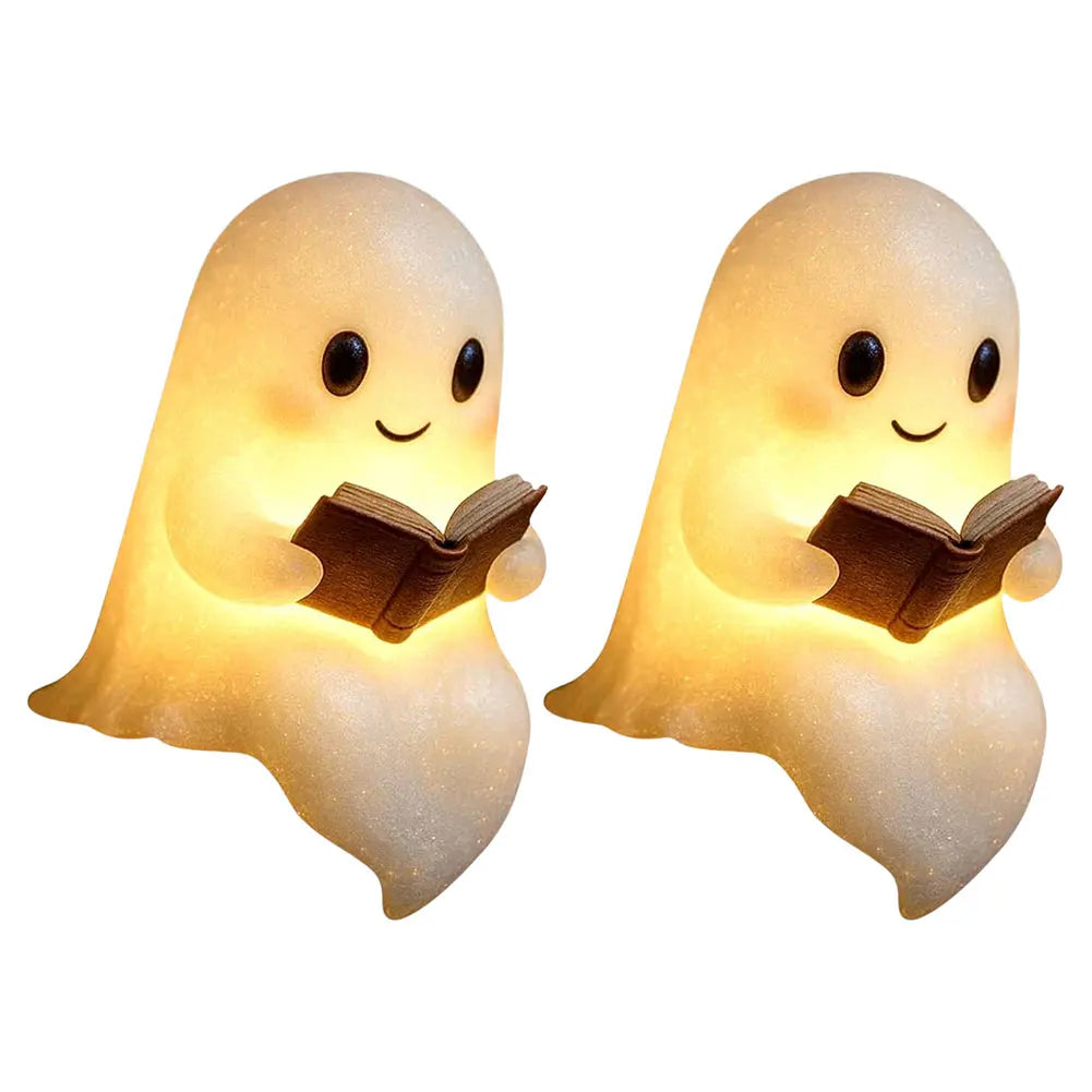 Lumibubs Ghost Reading Night Light — Cute Halloween LED Desk Lamp for Book Lovers