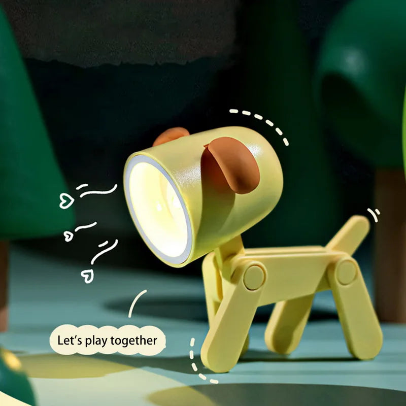Lumibubs Mini Folding Animal Desk Lamp — Cute Dog & Deer LED Night Light for Kids