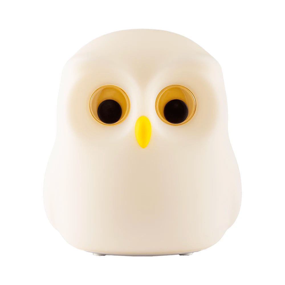 Lumibubs Wise Owl Night Light — RGB Colour Changing Touch Rechargeable Silicone Kids Lamp