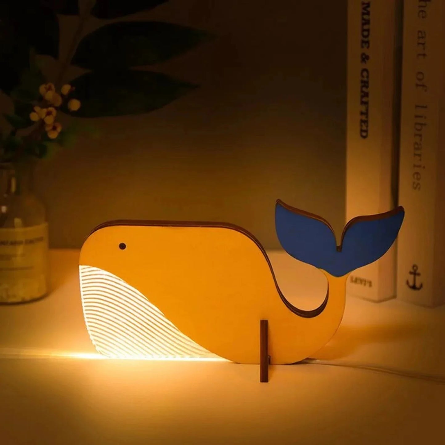 Lumibubs Wooden Animal Glow Lamp — Laser Cut LED Night Light for Kids Bedroom & Home Decor