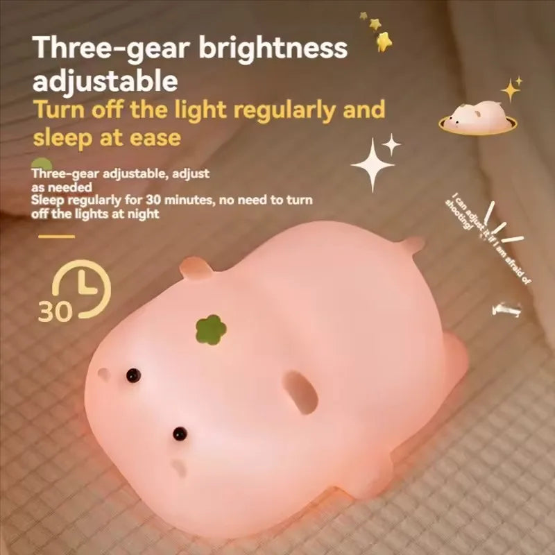 Lumibubs Chubby Penguin Night Light — Touch Control Rechargeable Silicone Baby Lamp