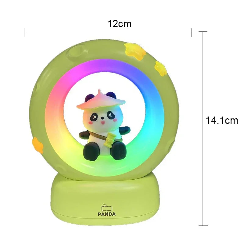 Lumibubs Panda Astronaut Night Light — 3-Level Dimmable USB Rechargeable Kids Bedside Lamp