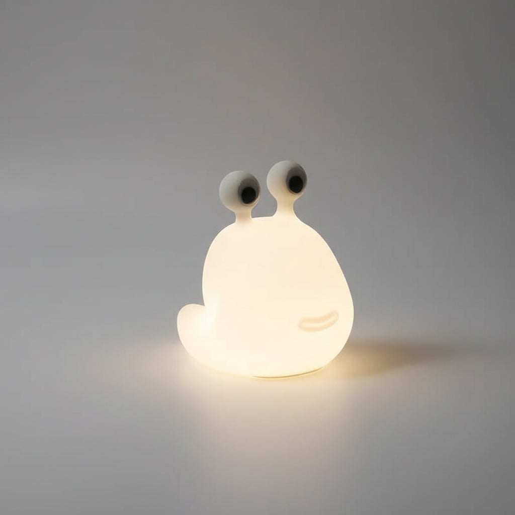 Lumibubs Googly Eyes Slug Night Light — Dimmable Rechargeable Silicone Bedside Lamp for Kids