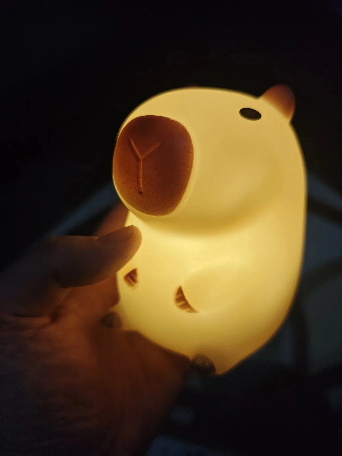Lumibubs Chubby Capybara Night Light — Cute Silicone Bedside Lamp for Kids & Adults