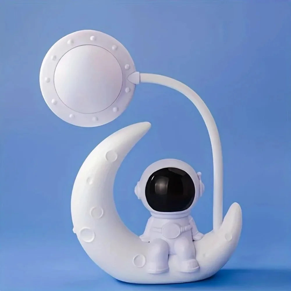 Lumibubs Astronaut Moon Desk Lamp — LED Study Light & Night Light for Kids Bedroom