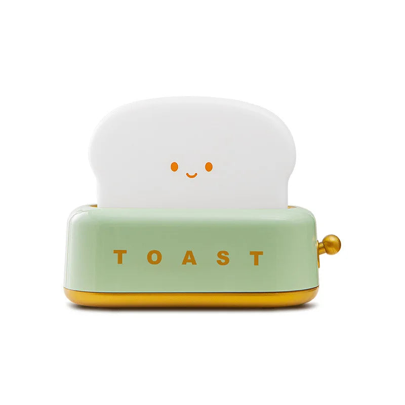 Lumibubs Happy Toast Night Light — Cute Rechargeable Bedside Lamp for Kids & Adults