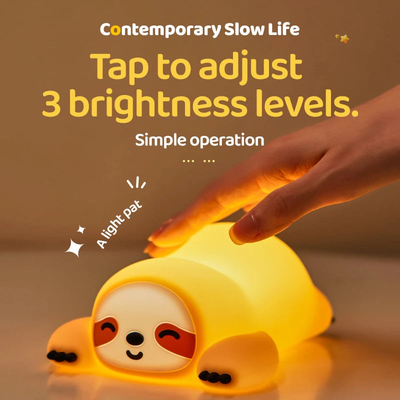 Lumibubs Sleeping Giraffe Night Light — 3-Level Touch Sensor Rechargeable Silicone Kids Lamp