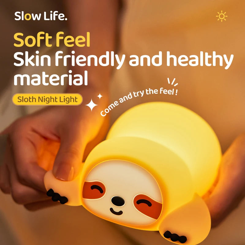 Lumibubs Kawaii Animal Night Light — Touch Control Rechargeable Silicone Mood Lamp for Kids