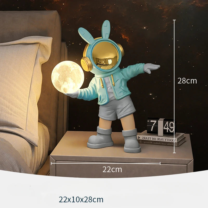 Bunny Astronaut Moon Lamp — the desk sculpture that glows, charms and steals the room 🐰🚀🌕