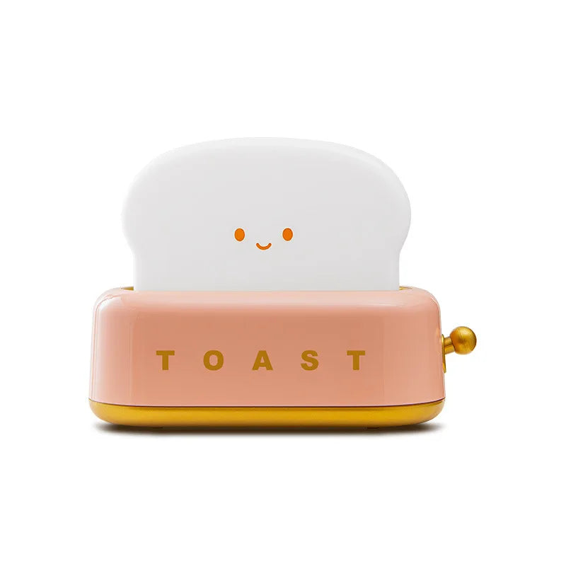 Lumibubs Happy Toast Night Light — Cute Rechargeable Bedside Lamp for Kids & Adults