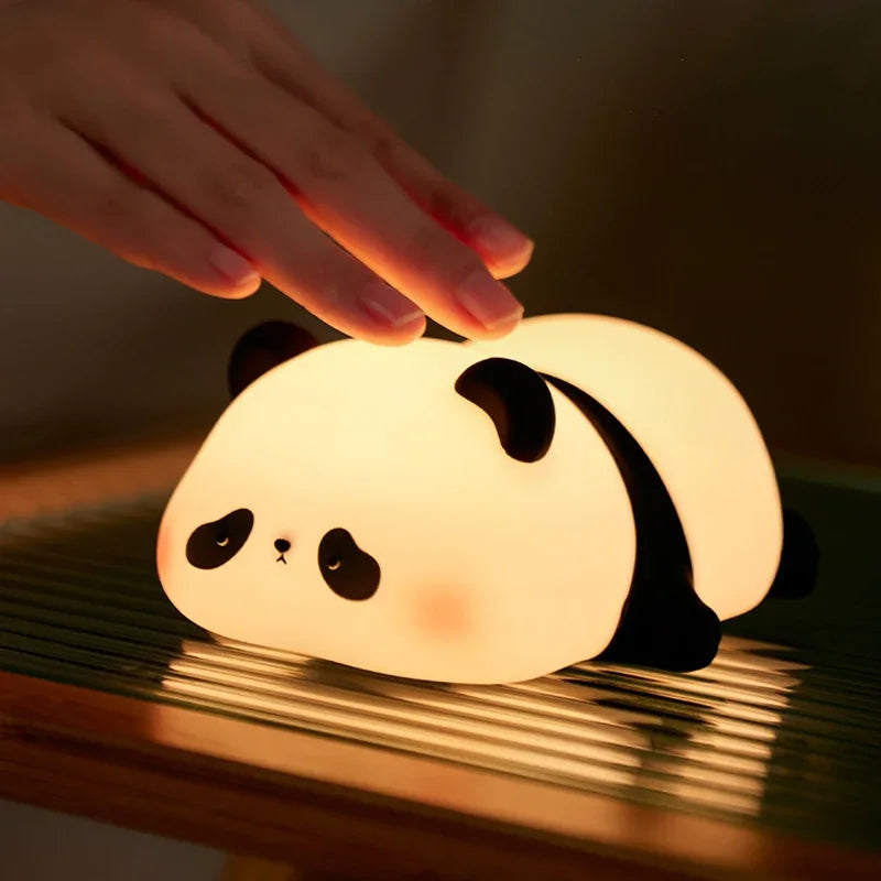 Lumibubs Sleepy Panda Night Light — Pat Control Rechargeable Silicone Bedside Lamp