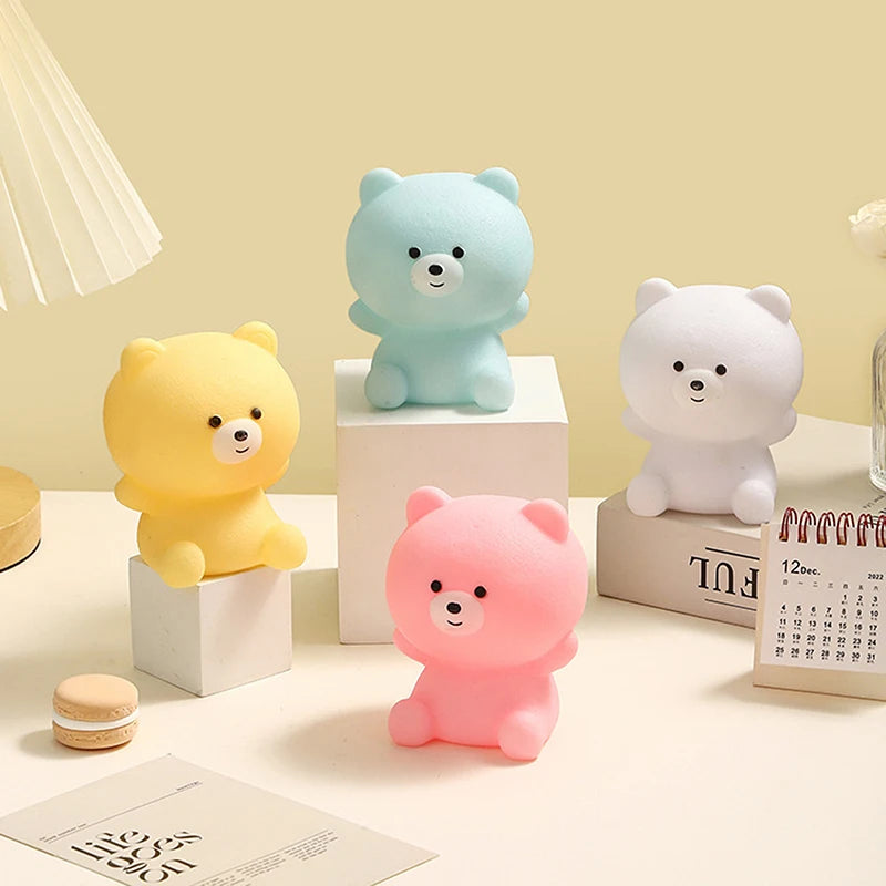 Lumibubs Pastel Bear Vinyl Night Light — Tap Control Colour Changing LED Lamp for Kids