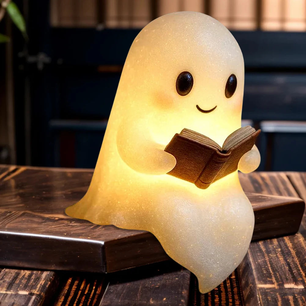 Lumibubs Ghost Reading Night Light — Cute Halloween LED Desk Lamp for Book Lovers