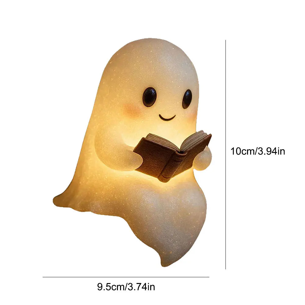 Lumibubs Ghost Reading Night Light — Cute Halloween LED Desk Lamp for Book Lovers