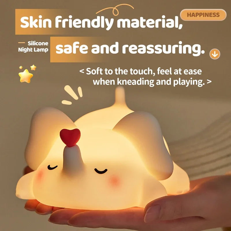Lumibubs Sleeping Giraffe Night Light — 3-Level Touch Sensor Rechargeable Silicone Kids Lamp