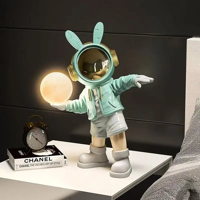 Bunny Astronaut Moon Lamp — the desk sculpture that glows, charms and steals the room 🐰🚀🌕