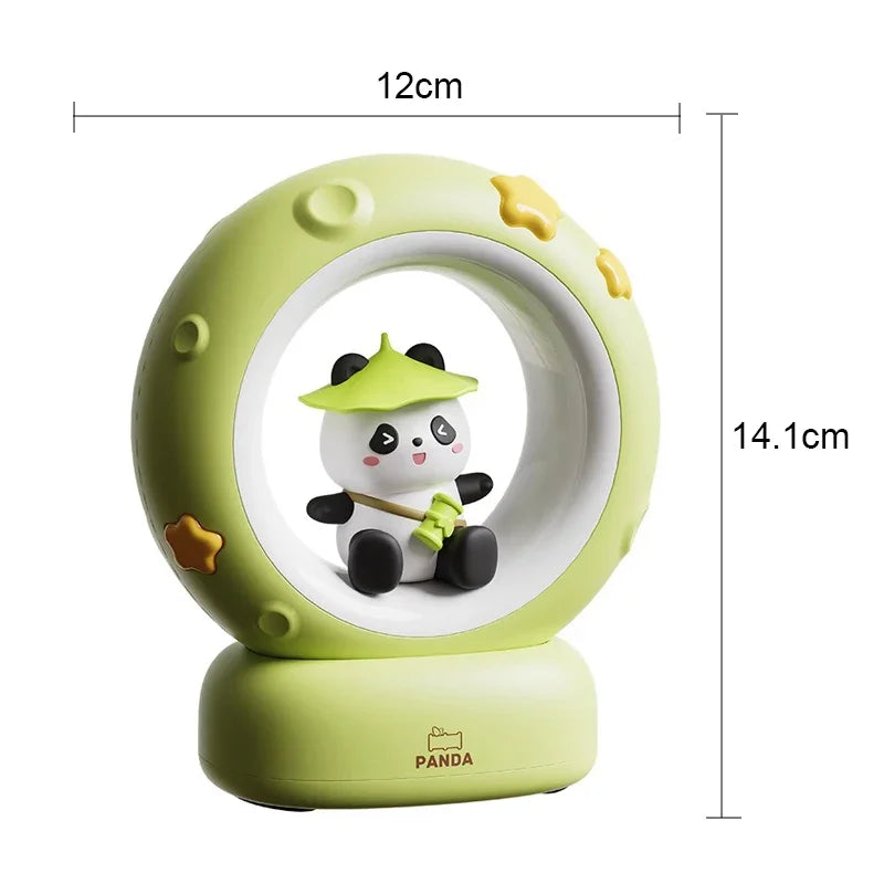 Lumibubs Panda Astronaut Night Light — 3-Level Dimmable USB Rechargeable Kids Bedside Lamp