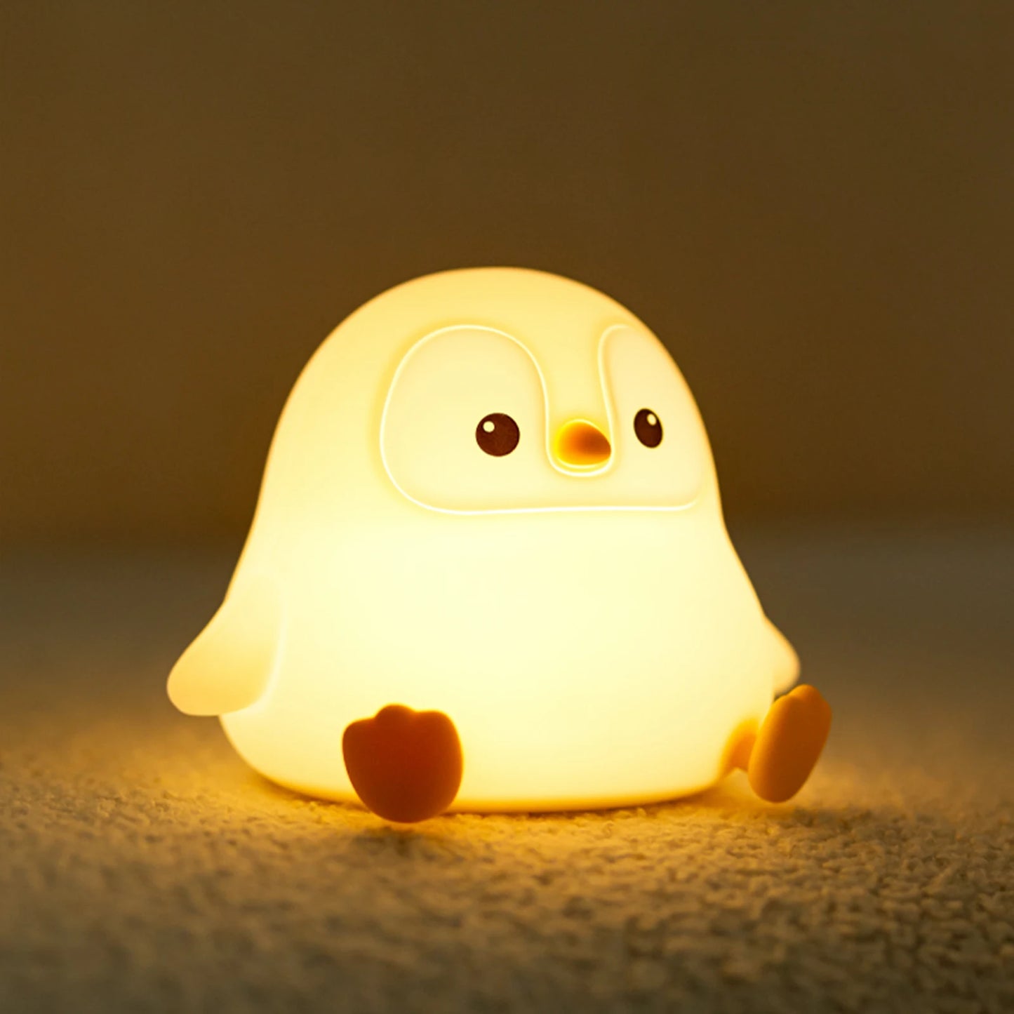 Lumibubs Chubby Penguin Night Light — Touch Control Rechargeable Silicone Baby Lamp