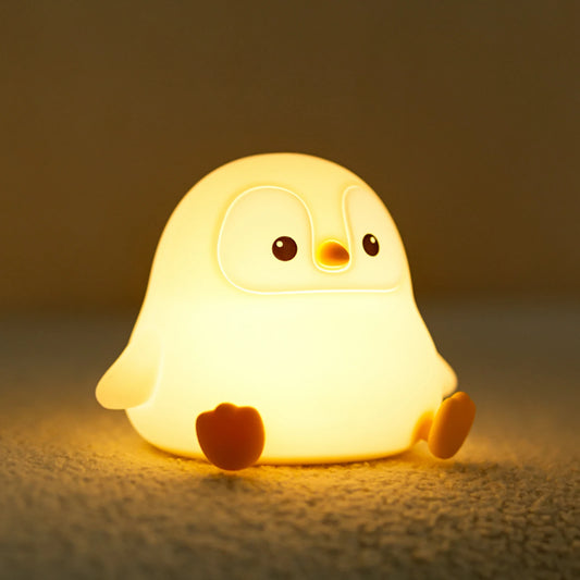 Lumibubs Chubby Penguin Night Light — Touch Control Rechargeable Silicone Baby Lamp