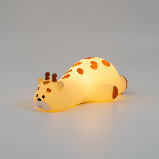 Lumibubs Sleeping Giraffe Night Light — 3-Level Touch Sensor Rechargeable Silicone Kids Lamp