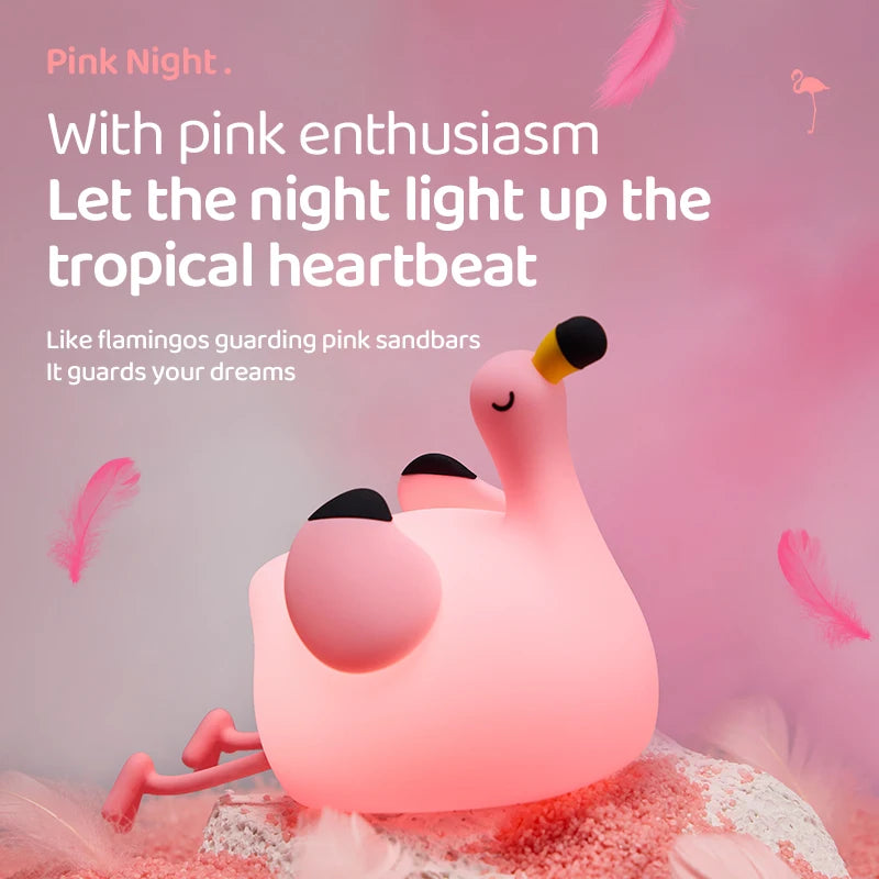 Lumibubs Kawaii Animal Night Light — Touch Control Rechargeable Silicone Mood Lamp for Kids