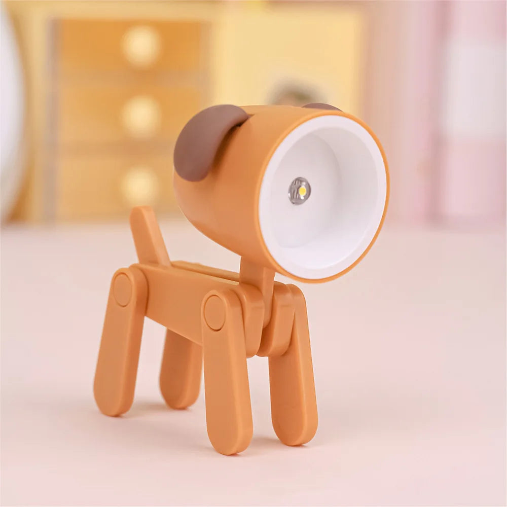 Lumibubs Mini Folding Animal Desk Lamp — Cute Dog & Deer LED Night Light for Kids