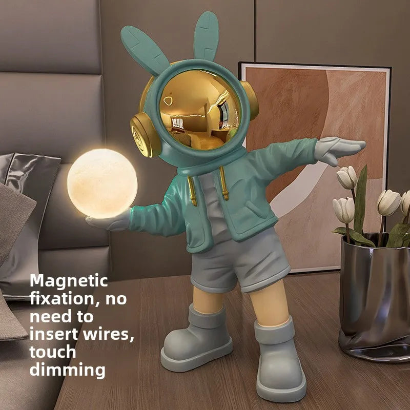 Bunny Astronaut Moon Lamp — the desk sculpture that glows, charms and steals the room 🐰🚀🌕