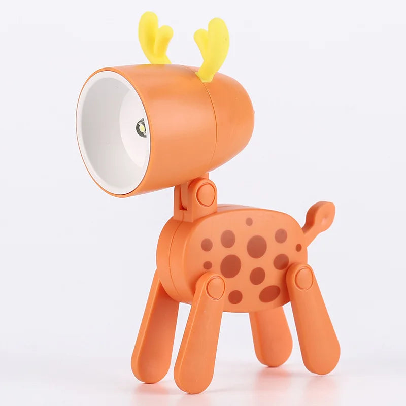 Lumibubs Mini Folding Animal Desk Lamp — Cute Dog & Deer LED Night Light for Kids