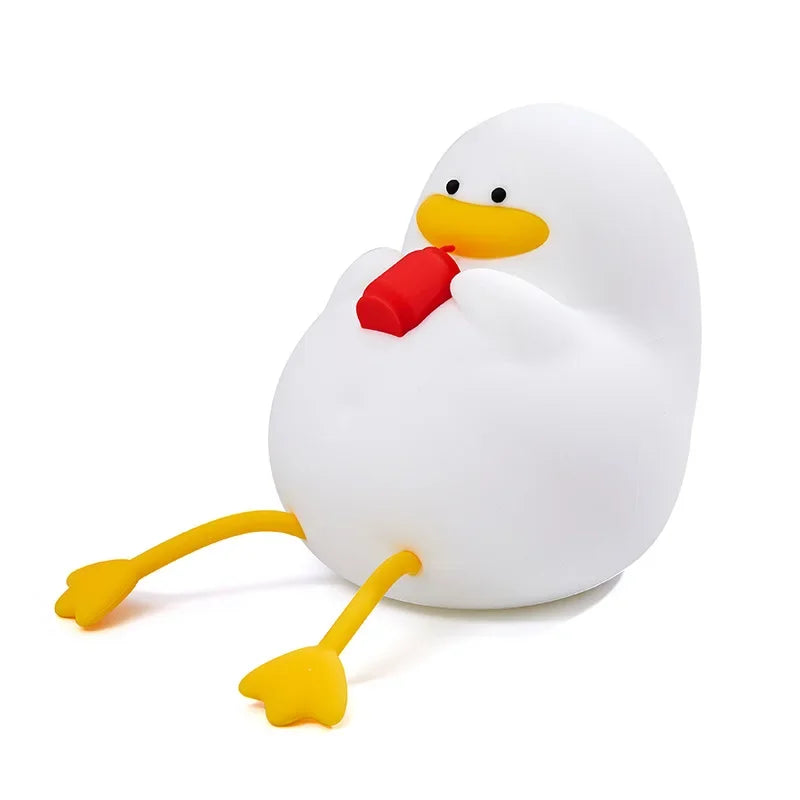Lumibubs Cowboy Duck Night Light — Cute Silicone USB Rechargeable Bedside Lamp for Kids