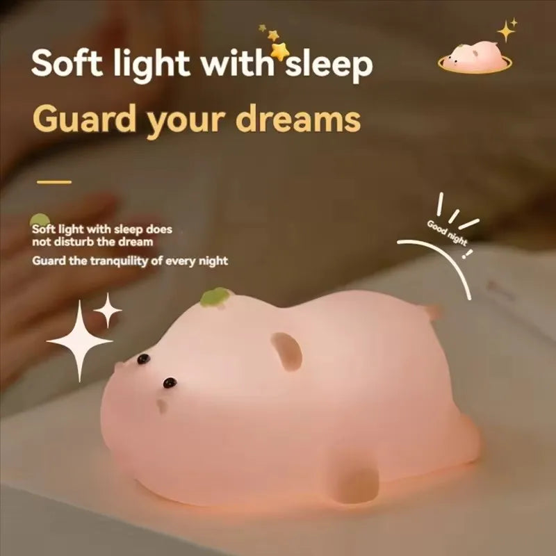 Lumibubs Chubby Penguin Night Light — Touch Control Rechargeable Silicone Baby Lamp