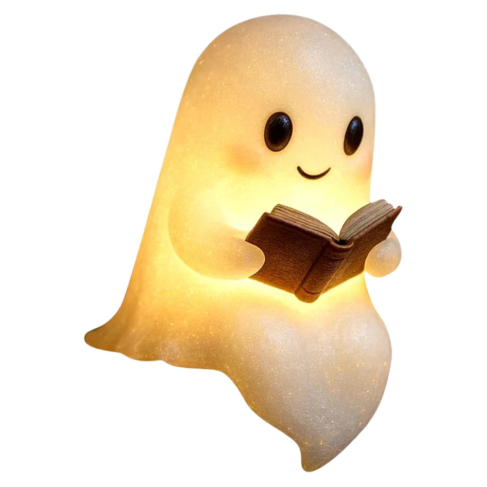 Lumibubs Ghost Reading Night Light — Cute Halloween LED Desk Lamp for Book Lovers