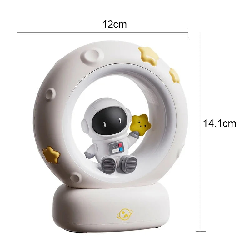 Lumibubs Panda Astronaut Night Light — 3-Level Dimmable USB Rechargeable Kids Bedside Lamp