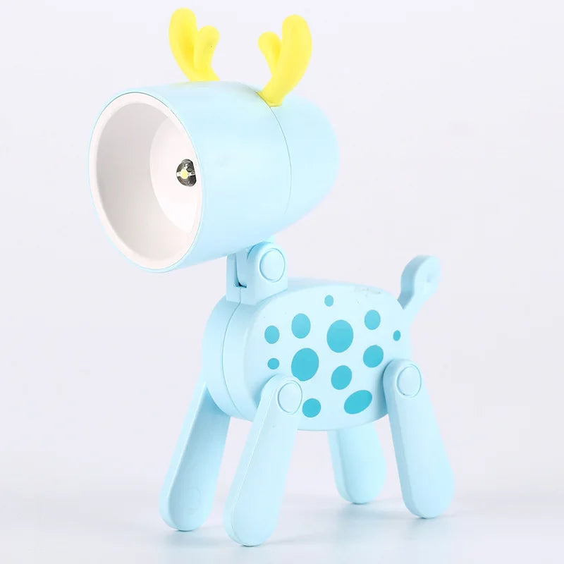 Lumibubs Mini Folding Animal Desk Lamp — Cute Dog & Deer LED Night Light for Kids