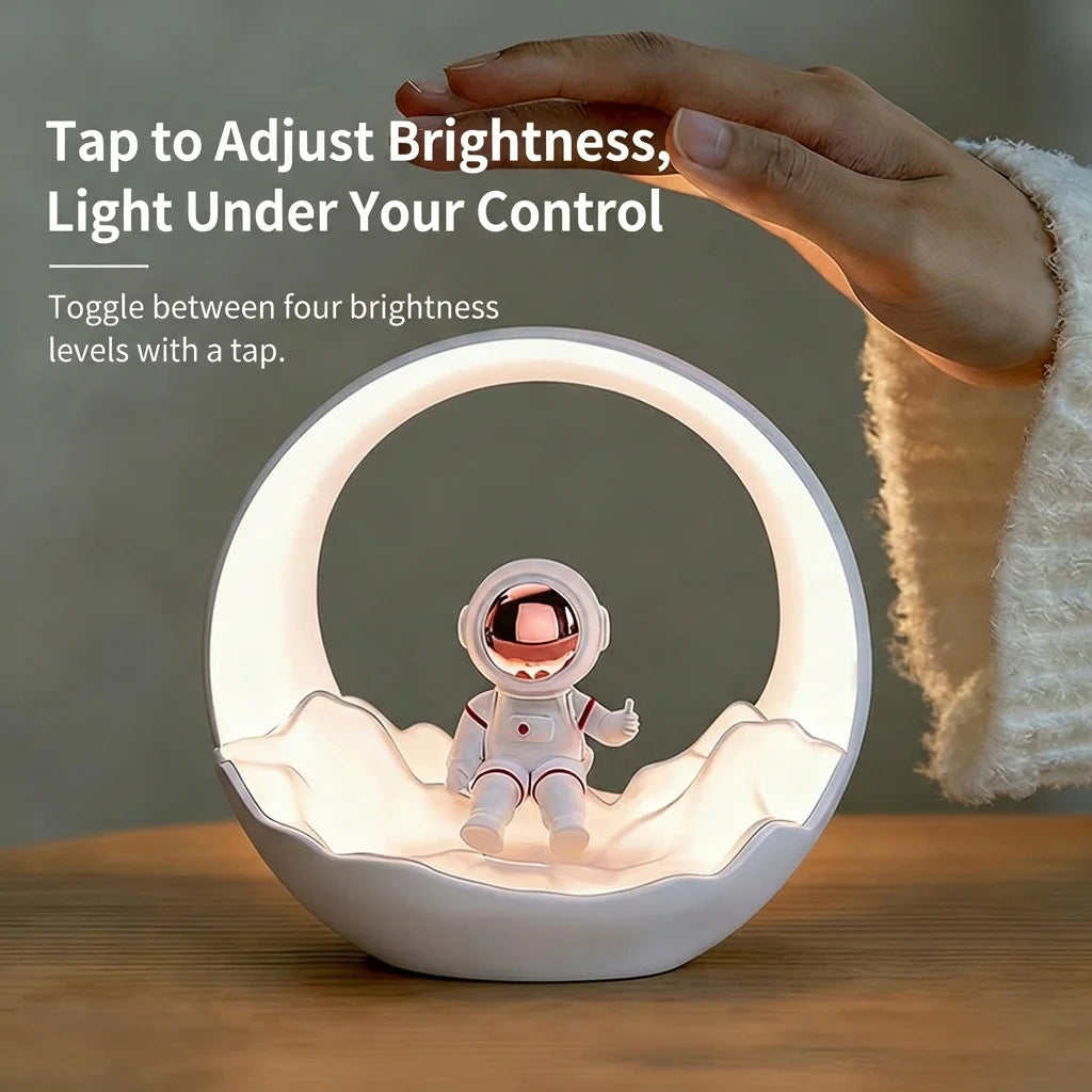 Lumibubs Astronaut Moon Arch Night Light — 3-Mode Touch Control USB-C Rechargeable Kids Lamp