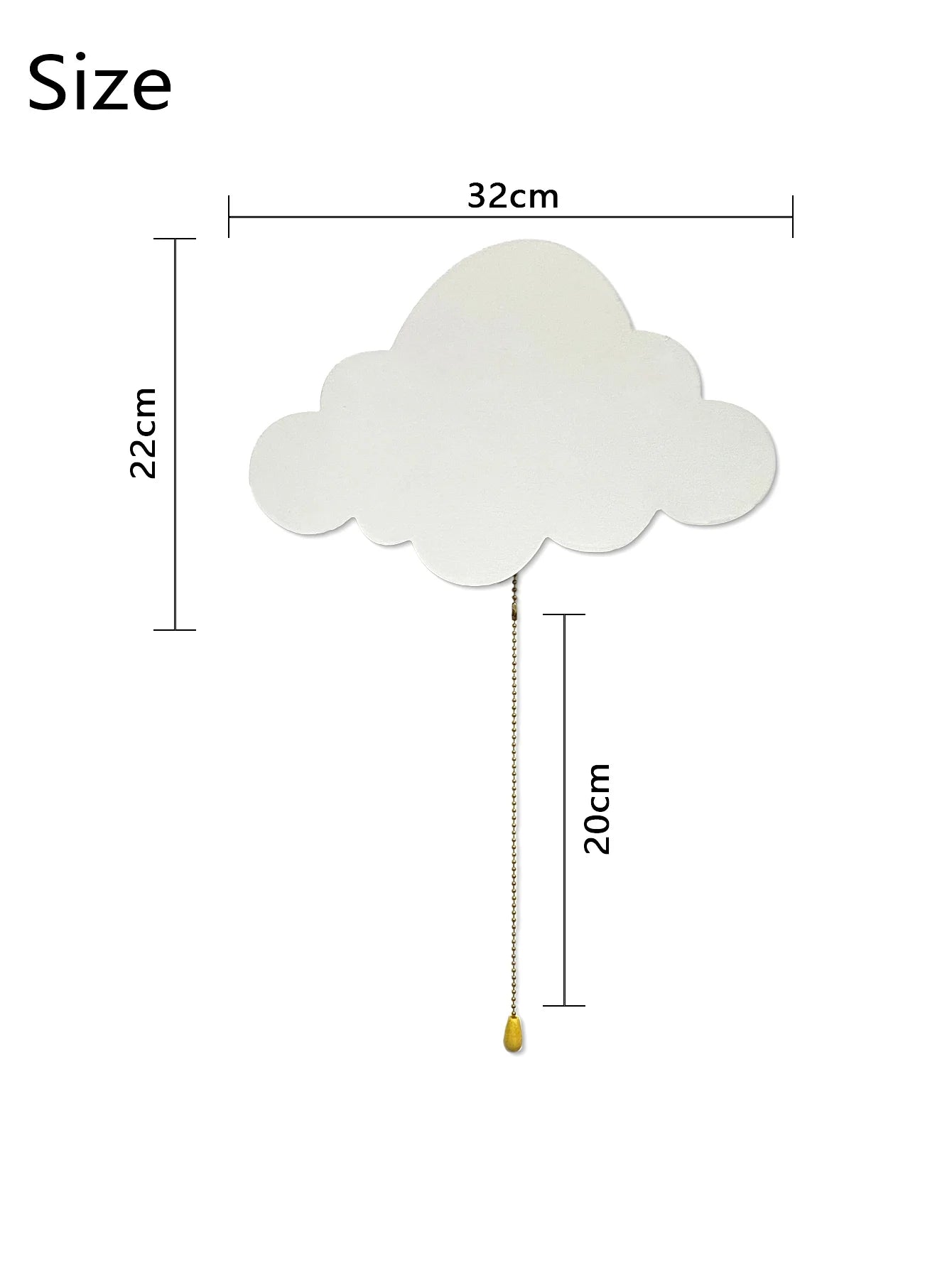Lumibubs Cloud Wall Lamp — Wooden Glowing Night Light for Kids Bedroom & Nursery