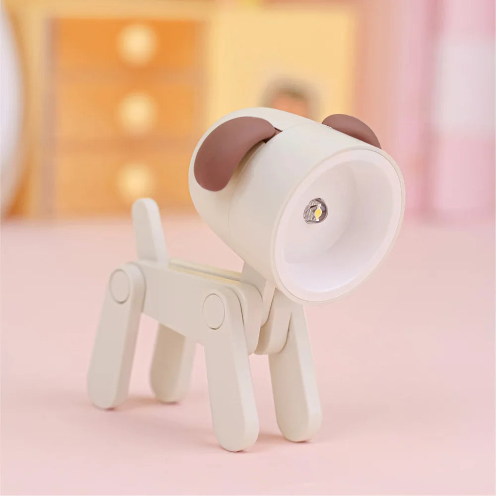 Lumibubs Mini Folding Animal Desk Lamp — Cute Dog & Deer LED Night Light for Kids