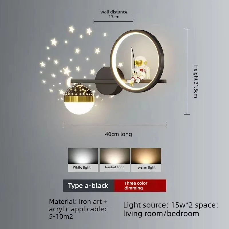 Astronaut Star Projector Wall Lamp — turns your child's bedroom into a galaxy every single night ⭐🌙🚀
