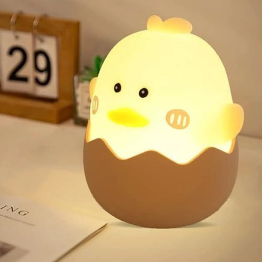 Lumibubs Hatching Chick Eggshell Night Light — Cute Silicone USB Rechargeable Kids Lamp