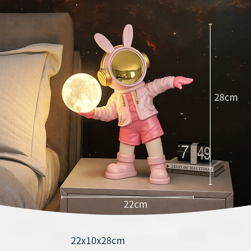 Bunny Astronaut Moon Lamp — the desk sculpture that glows, charms and steals the room 🐰🚀🌕