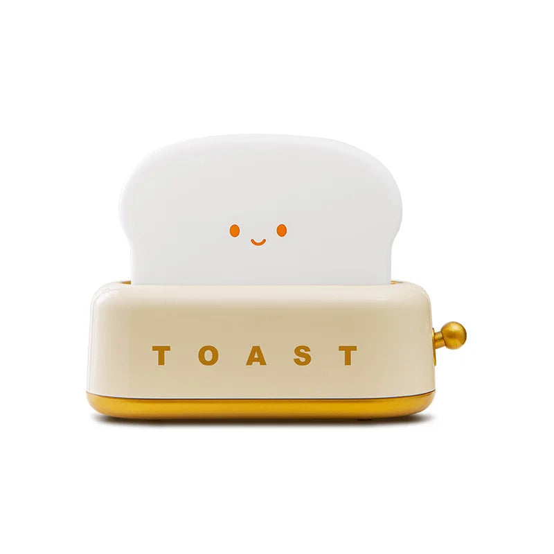 Lumibubs Happy Toast Night Light — Cute Rechargeable Bedside Lamp for Kids & Adults