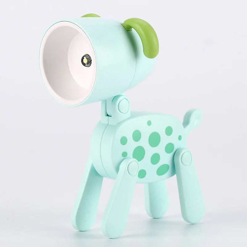 Lumibubs Mini Folding Animal Desk Lamp — Cute Dog & Deer LED Night Light for Kids