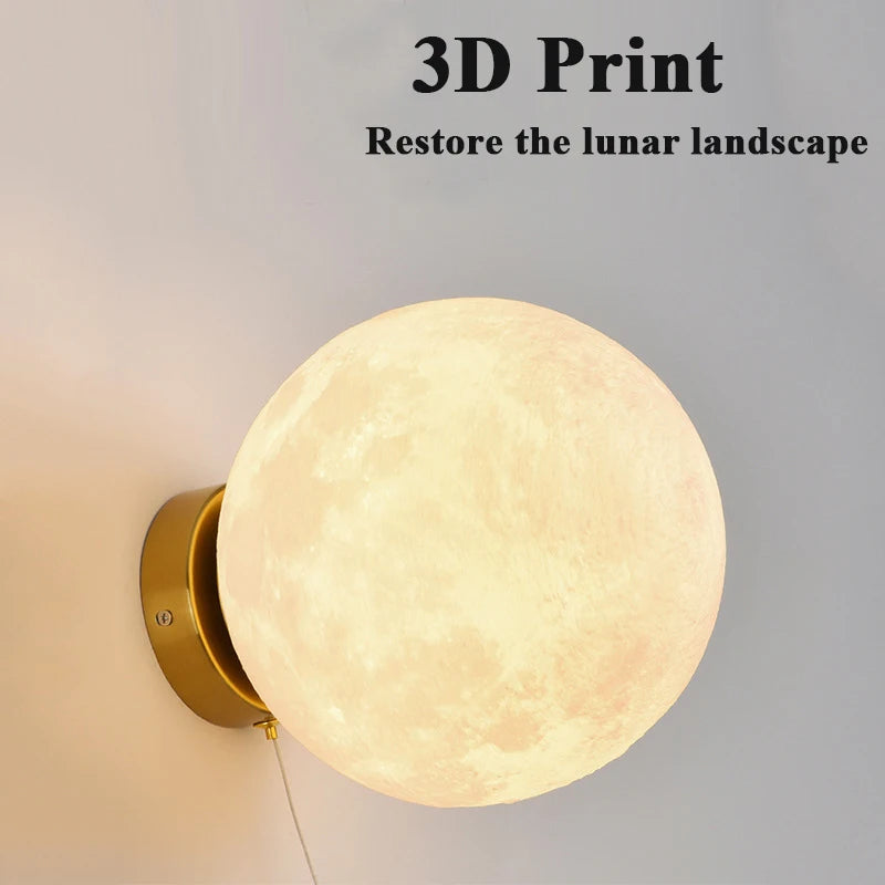 Lumibubs Astronaut Moon Wall Lamp — 3D Printed Space Light for Kids Bedroom