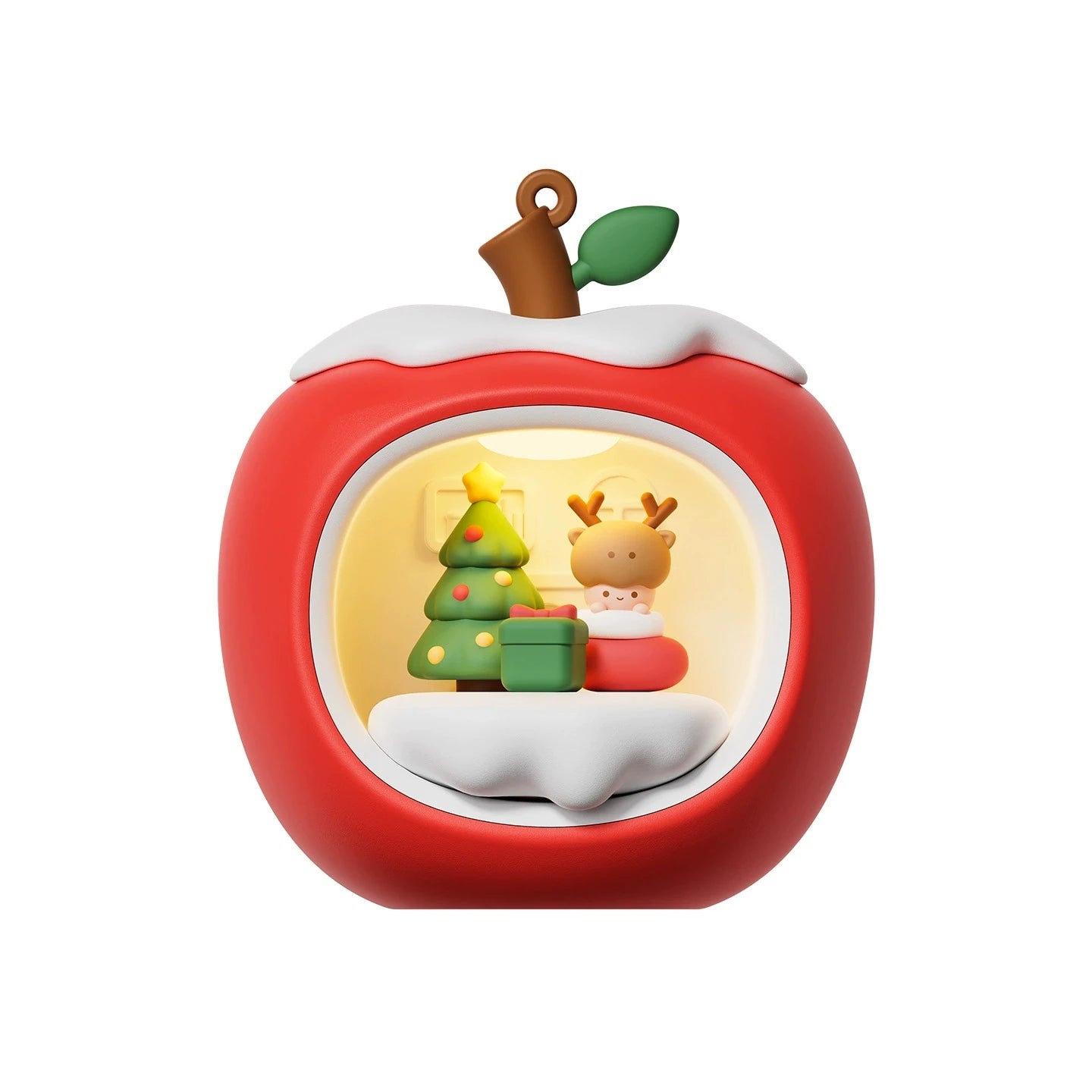Lumibubs Sleepy Cat Apple House Night Light — Touch Control USB Rechargeable Atmosphere Lamp