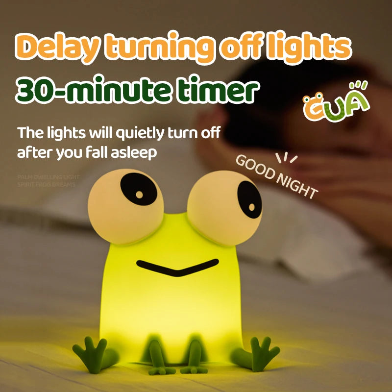 Lumibubs Kawaii Animal Night Light — Touch Control Rechargeable Silicone Mood Lamp for Kids