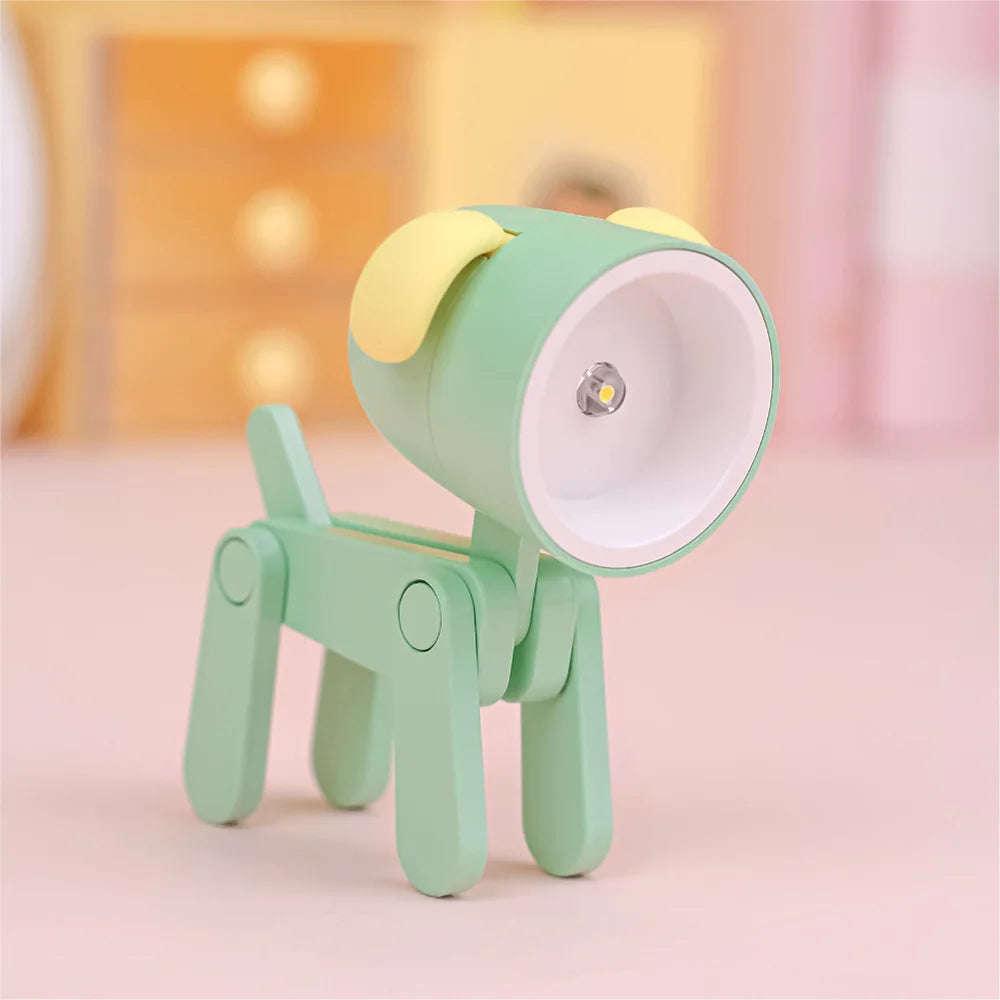 Lumibubs Mini Folding Animal Desk Lamp — Cute Dog & Deer LED Night Light for Kids