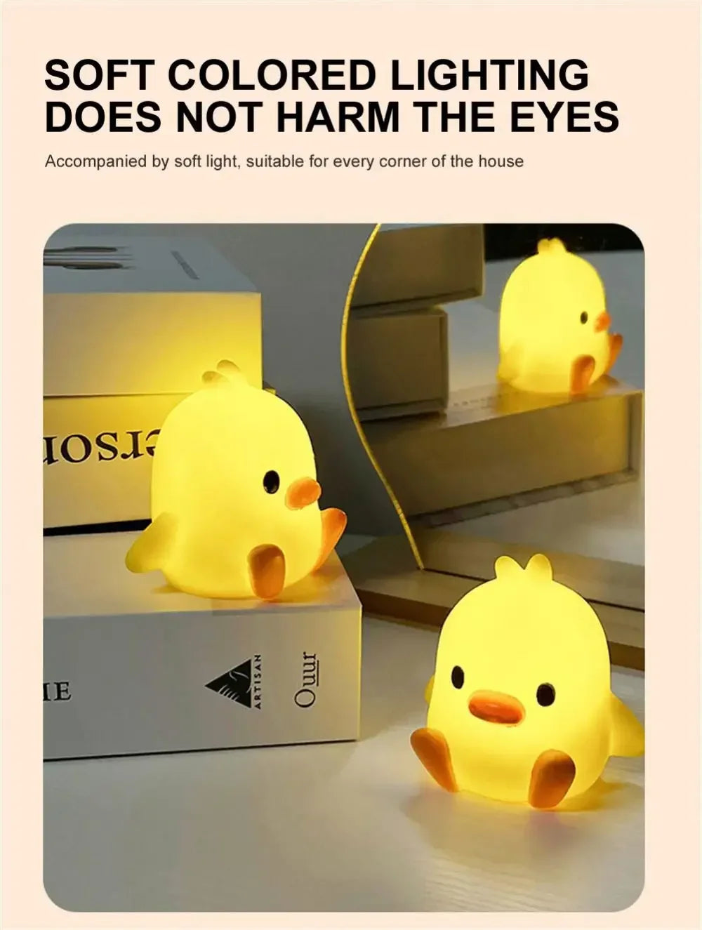 Lumibubs Little Yellow Duck Night Light — Cute Silicone Glow Lamp for Kids & Babies