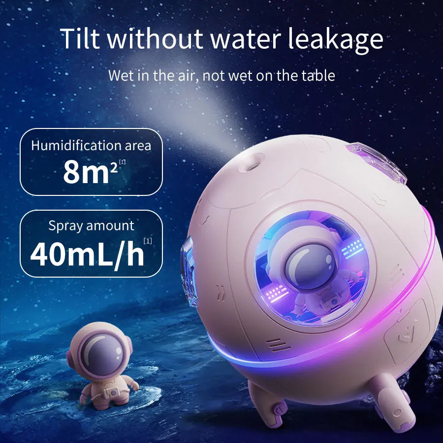 Lumibubs Space Capsule Night Light & Humidifier — 3-in-1 Astronaut Atmosphere Lamp for Kids Bedroom